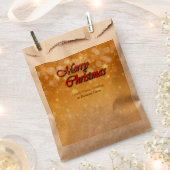 クリスマスに一致する名前の編集文字の追加 フェイバーバッグ (クリップ留めされた状態)