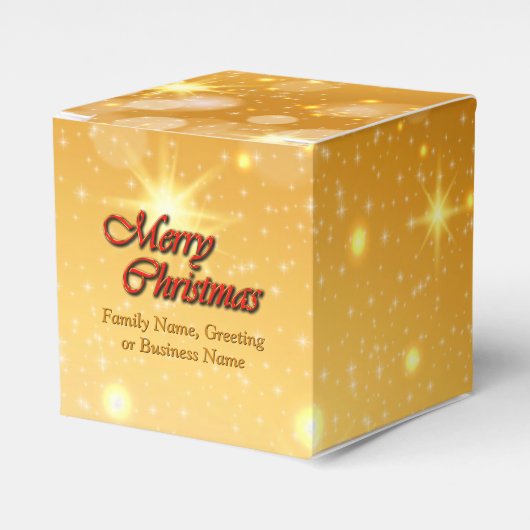 クリスマスに一致する名前の編集文字の追加 フェイバーボックス (正面サイド)