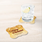 クリスマスに一致する名前の編集文字の追加 ペーパーコースター (インサイチュ)