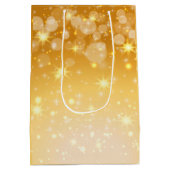 クリスマスに一致する名前の編集文字の追加 ミディアムペーパーバッグ (裏面)