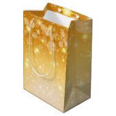 クリスマスに一致する名前の編集文字の追加 ミディアムペーパーバッグ (裏面アングル)