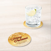 クリスマスに一致する名前の編集文字の追加 ラウンドペーパーコースター (インサイチュ)