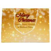 クリスマスに一致する名前の編集文字の追加 ラージペーパーバッグ (正面)