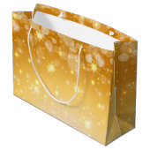 クリスマスに一致する名前の編集文字の追加 ラージペーパーバッグ (裏面アングル)