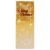 クリスマスに一致する名前の編集文字の追加 ワインギフトバッグ (正面)