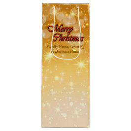 クリスマスに一致する名前の編集文字の追加 ワインギフトバッグ