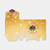 クリスマスに一致する名前を金ゴールド特典ボックスに追加 フェイバーボックス (折り畳みなし)