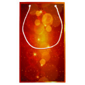 クリスマスに一致する名前文字の追加 スモールペーパーバッグ (裏面)