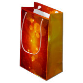 クリスマスに一致する名前文字の追加 スモールペーパーバッグ (裏面アングル)