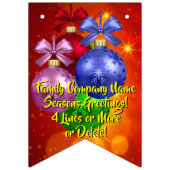 クリスマスに一致する名前文字の追加 バンティングフラッグ (第1の旗)