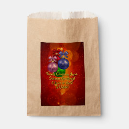 クリスマスに一致する名前文字の追加 フェイバーバッグ