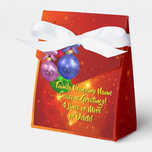 クリスマスに一致する名前文字の追加 フェイバーボックス (正面サイド)