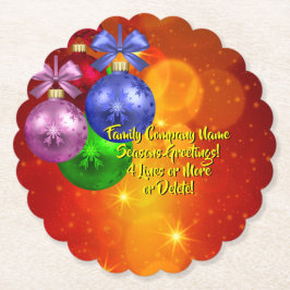 クリスマスに一致する名前文字の追加 ペーパーコースター