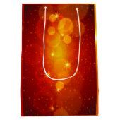 クリスマスに一致する名前文字の追加 ミディアムペーパーバッグ (裏面)