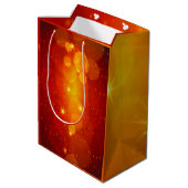 クリスマスに一致する名前文字の追加 ミディアムペーパーバッグ (裏面アングル)