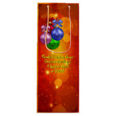 クリスマスに一致する名前文字の追加 ワインギフトバッグ (正面)