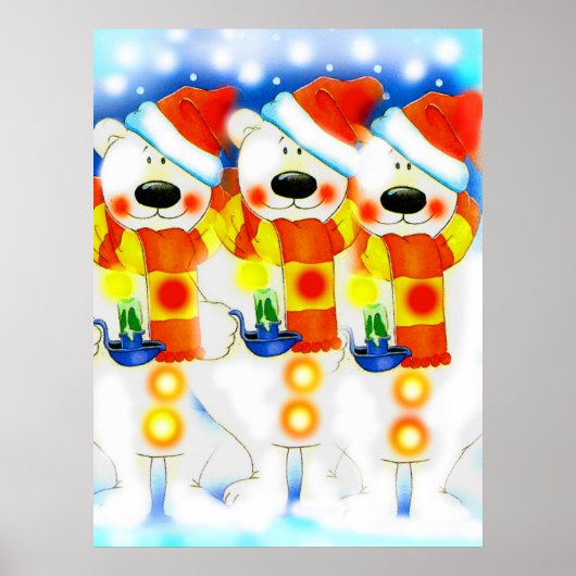 クリスマスに三雪だるま ポスター (正面)