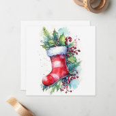 クリスマスに与え喜びを分かち合う ノートカード (正面/裏面インサイチュ)