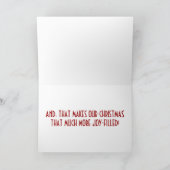 クリスマスに世界の愛に喜びを与える「あなた」 シーズンカード (内部)