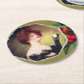 クリスマスに乾杯 ラウンドペーパーコースター (アングル)