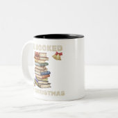 クリスマスに予約された本好き ツートーンマグカップ (正面左)