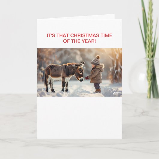 クリスマスに二人の冬の友人 招待状 (正面)