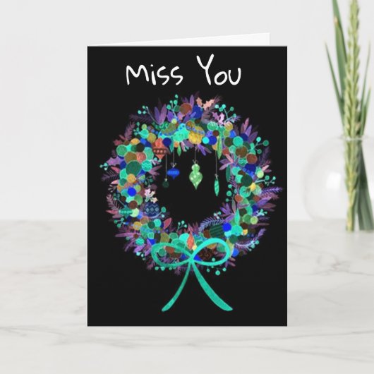 クリスマスに人から何マイルもの間祈る シーズンカード (正面)