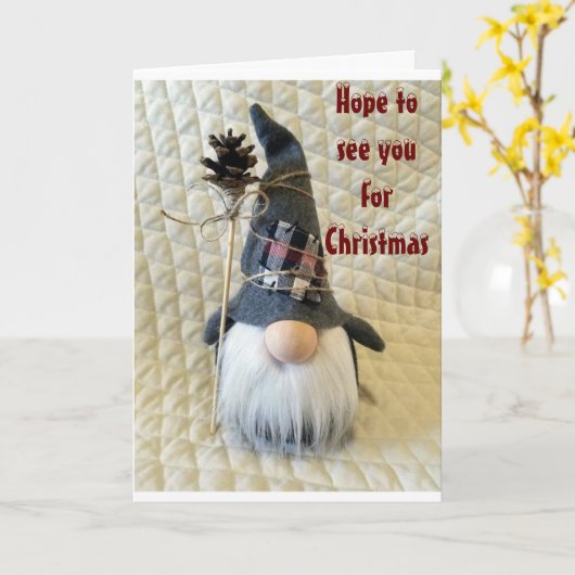 **クリスマスに会えるといいね** カード (黄色い花)