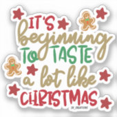 クリスマスに似た味が出てきた シール (正面)