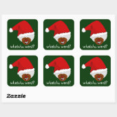 クリスマスに何が欲しいかをブラック・サンタに伝える スクエアシール (シート)