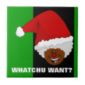 クリスマスに何が欲しいかをブラック・サンタに伝える タイル (正面)