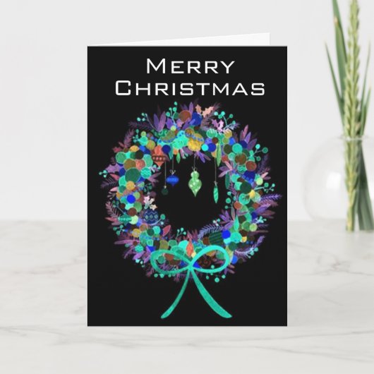 クリスマスに何マイルも思い切って祈る シーズンカード (正面)