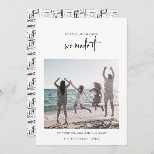 クリスマスに作ったミニマリスト シーズンカード (正面/裏面)