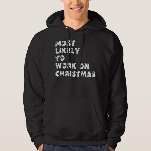 クリスマスに働きそうな人 パーカ (正面)