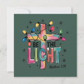 クリスマスに光を灯す クリスチャン 十字架 イブ 聖書 シーズンカード (正面)