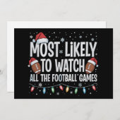 クリスマスに全てのサッカーの試合を見る可能性が最も高い シーズンカード (正面/裏面)