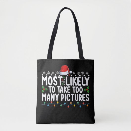 クリスマスに写真を撮りすぎるであろう人 トートバッグ (正面)