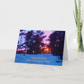 クリスマスに冬の道 シーズンカード