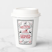 クリスマスに出されるホットココアパーティー 紙コップ (正面)