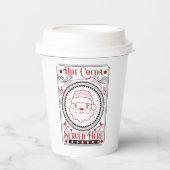 クリスマスに出されるホットココアパーティー 紙コップ (正面)
