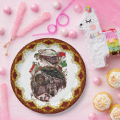 クリスマスに列車で帰るヴィンテージの我が家 ペーパープレート (パーティー)