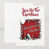 "クリスマスに参加" **クリスマス招待状** 招待状 (正面/裏面)