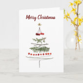 クリスマスに友達が再び会う時 カード (黄色い花)