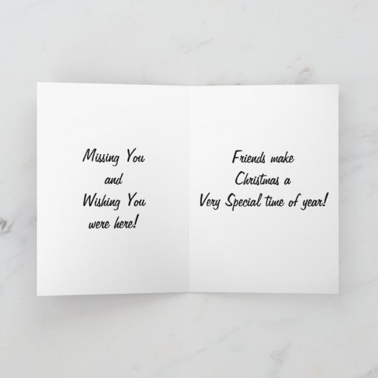 クリスマスに友達と何マイルも渡って シーズンカード (内部)