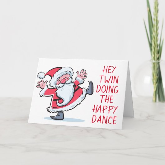 *クリスマスに双子でハッピーダンスを見る* シーズンカード (正面)