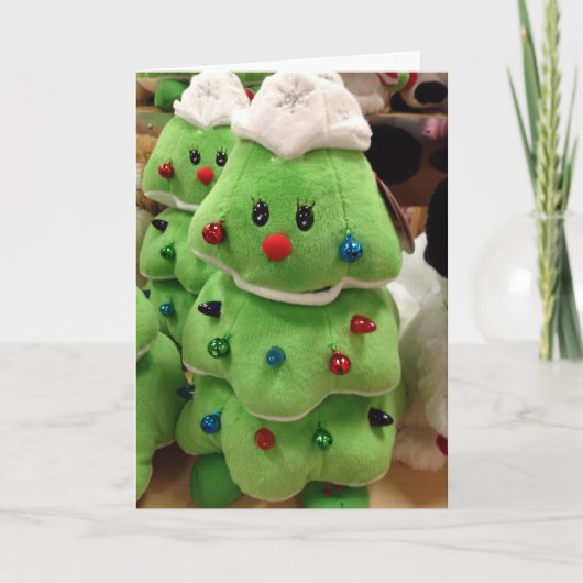 クリスマスに双子にクリスマスツリーを話す シーズンカード (正面)