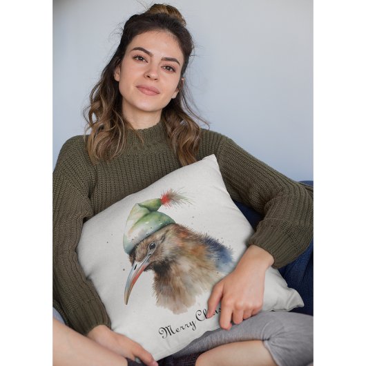 クリスマスに可愛いキウイの小妖精や小人帽子カスタム、 クッション