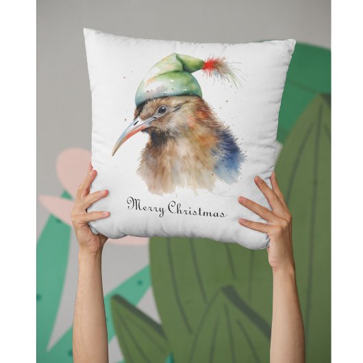 クリスマスに可愛いキウイの小妖精や小人帽子カスタム、 クッション