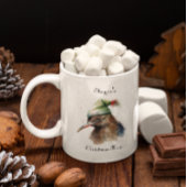 クリスマスに可愛いキウイの小妖精や小人帽子カスタム、 ツートーンマグカップ