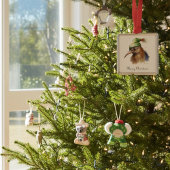 クリスマスに可愛いキウイの小妖精や小人帽子カスタム、 メタルオーナメント